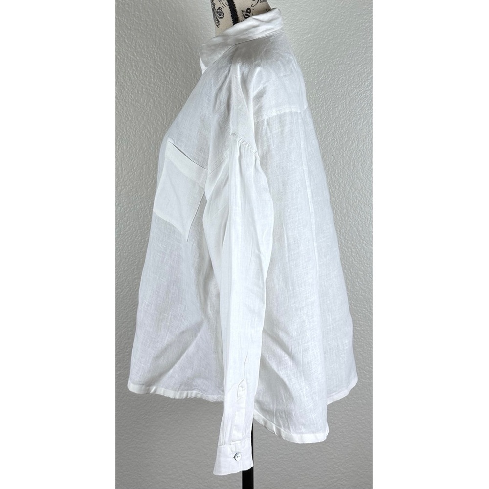 Sundance Women’s 100% Linen Boho Lagonlook Minimalist Blouse, size XS - Picture 3 of 8